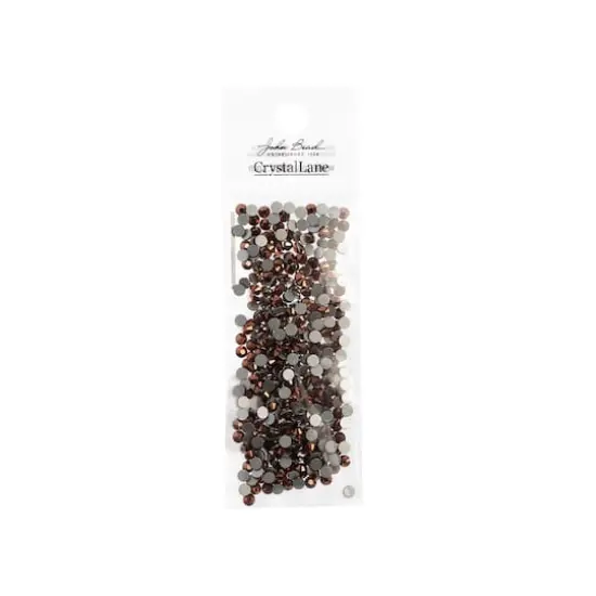 John Bead Crystal Lane SS12 Metallic Glass Round Flatback Rhinestones, 432ct. Rose Gold {4}