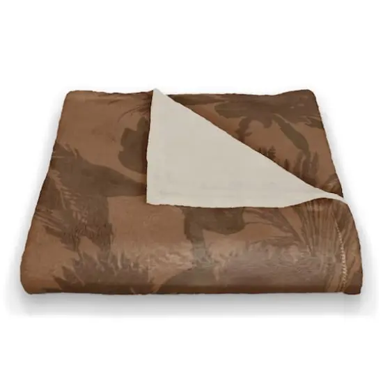 Tones Protea Blooms Coral Fleece Blanket Rust {3}