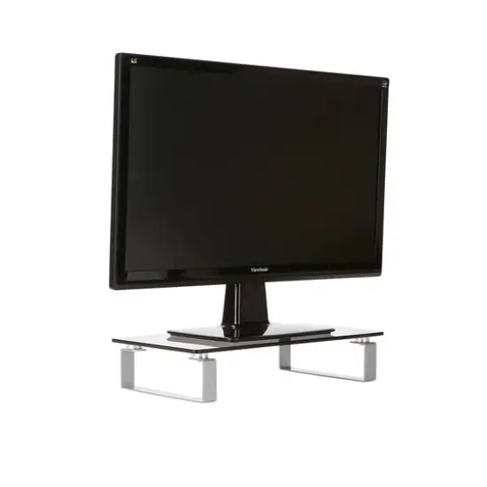 Mind Reader Clear Glass Desktop Monitor Stand {10}