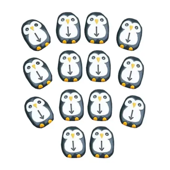 Yellow Door Pre-Coding Penguin Stones, 18ct. {1}