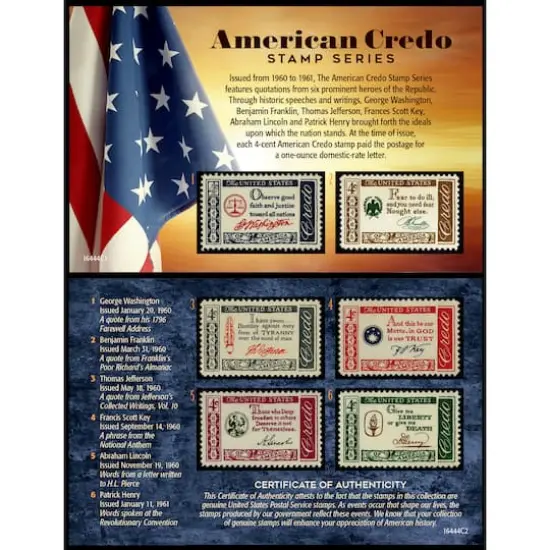 American Credo United States Postage Stamp Series {1}
