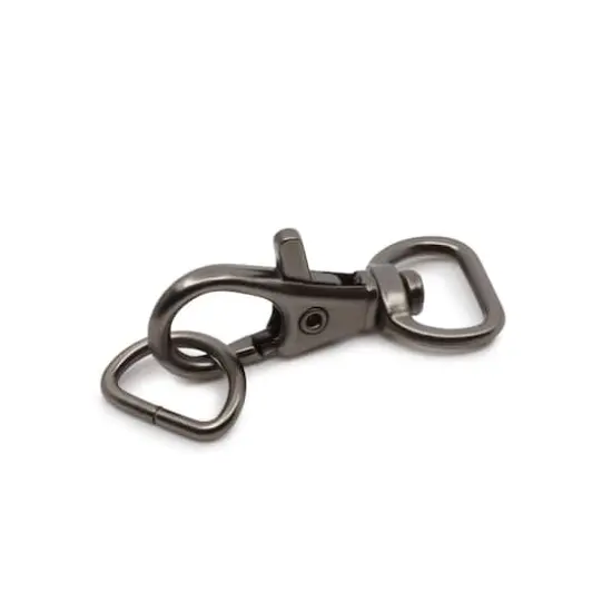 Dritz&reg; Swivel Hooks & D-Rings, 12 Sets Gunmetal {5}