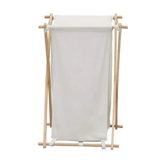 Household Essentials X-Frame Laundry Hamper White {8}