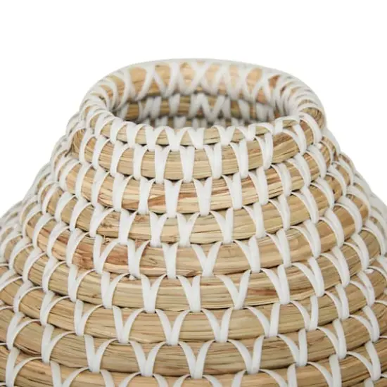 Brown Seagrass Handmade Woven Vase 14" x 14" x 13" {4}