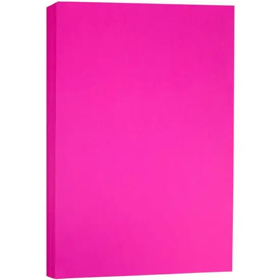 JAM Paper Brite Hue Matte 11" x 17" 24lb. Paper, 100 Sheets Ultra Pink {1}