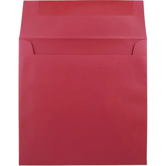 JAM Paper 6.5" x 6.5" Square Metallic Invitation Envelopes, 50ct. Jupiter Red Stardream {4}