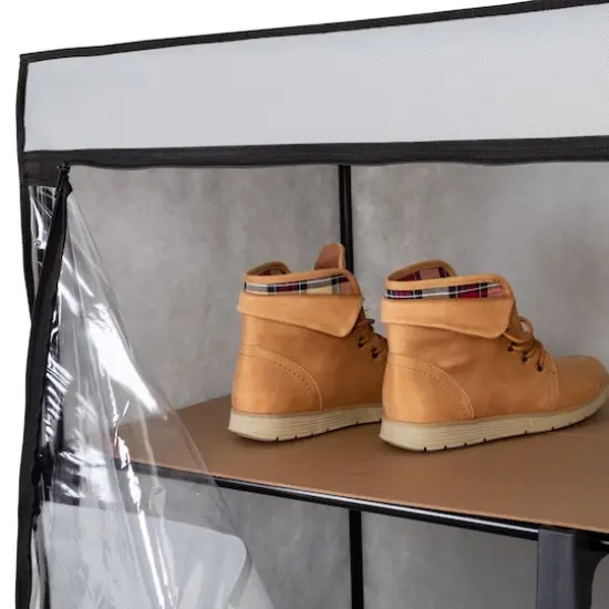 Honey Can Do 46'' Gray Portable Wardrobe Closet {7}