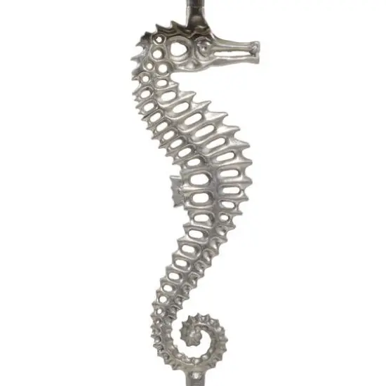 Silver Aluminum Coastal Accent Table {7}