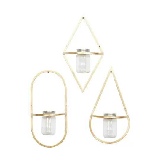 CosmoLiving by Cosmopolitan Gold Vase Metal Wall D&eacute;cor Set, 3ct. {1}
