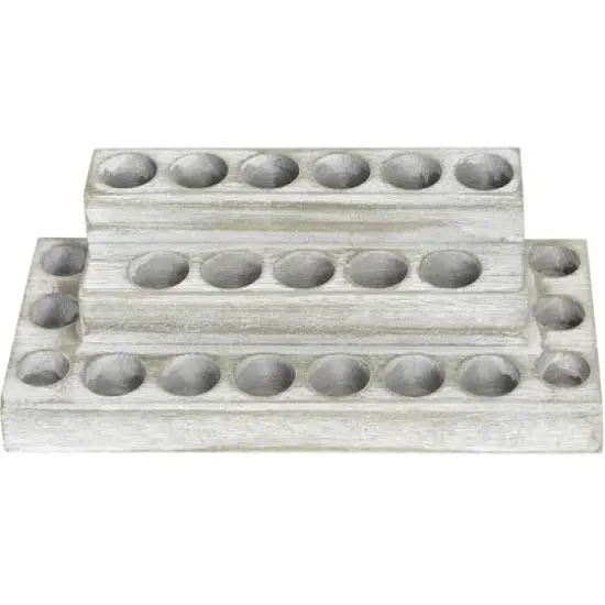 NEX&trade; 4-Tier Whitewash Essential Oils Storage Rack for 3mL to 20mL Bottles {4}