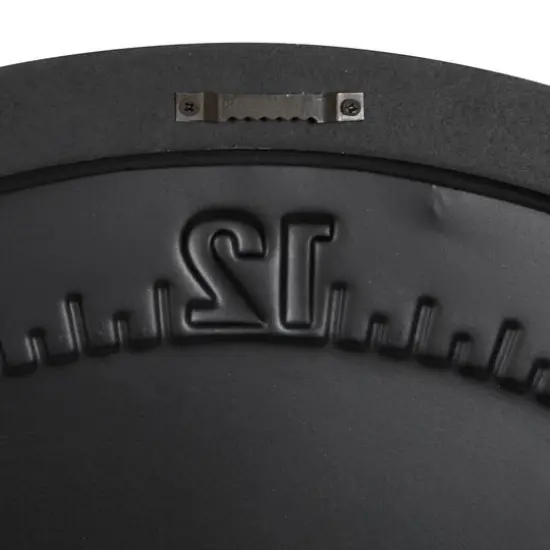 Black Vintage Metal Wall Clock, 25" x 25" {6}