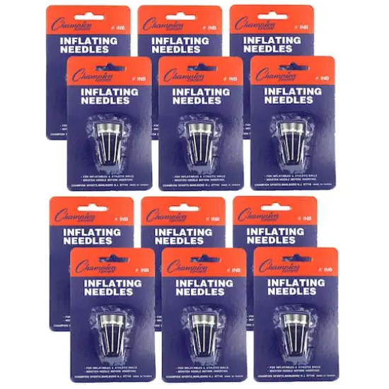 Champion Sports Inflating Needles for Air Pump, 12 Packs of 3 {1}