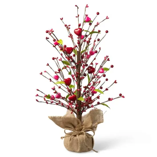 Glitzhome&reg; 20" Valentine's Berry Heart Table Tree {8}