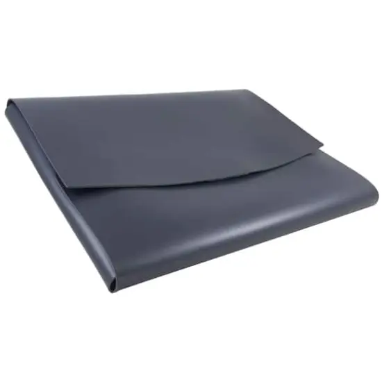 JAM Paper Italian Leather Snap Closure Portfolio Navy {5}