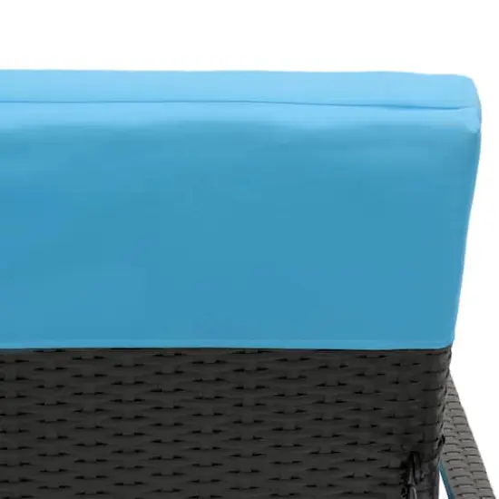 All Weather Plastic Wicker Chaise Lounge {4}