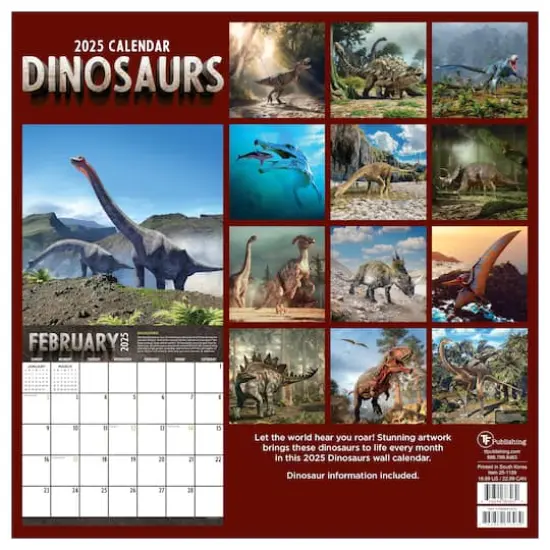 TF Publishing 2025 Dinosaurs Wall Calendar {3}