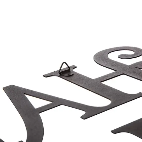 Glitzhome&reg; Black Metal Happy Halloween Wall Sign {5}