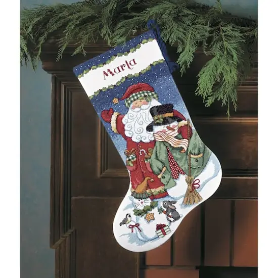Dimensions&reg; Santa & Snowman Stocking Counted Cross Stitch Kit {3}