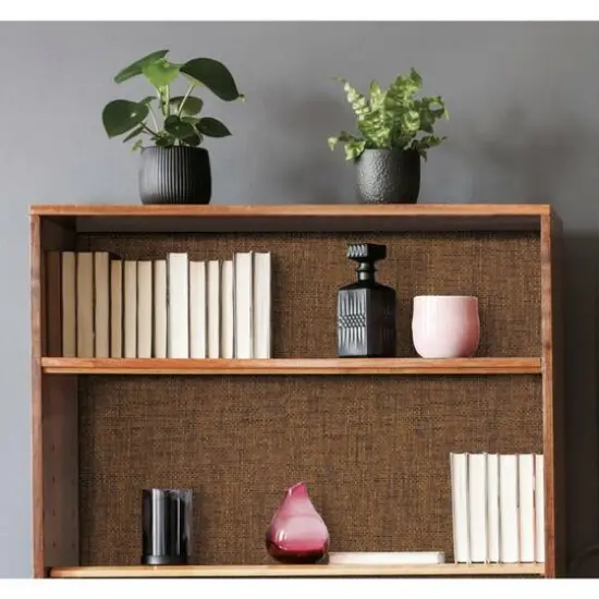 RoomMates Faux Grasscloth Weave Peel & Stick Wallpaper Brown {5}