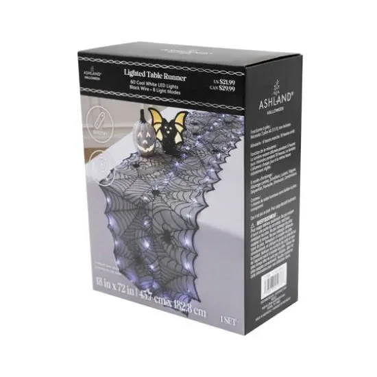 72" LED Lighted Spider Web Table Runner by Ashland&reg; {6}