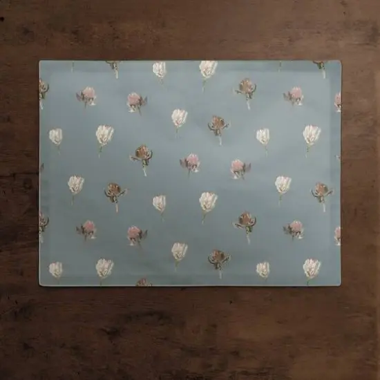 Cottage Florals Cotton Twill Placemat Blue {3}