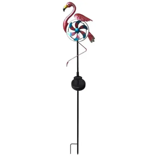 Santa's Workshop 33" Solar Flamingo Windmill {1}