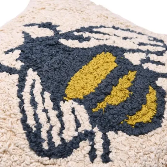 Hello Honey&reg; Cotton Bee Punch Hook Pillow with Tassels {3}