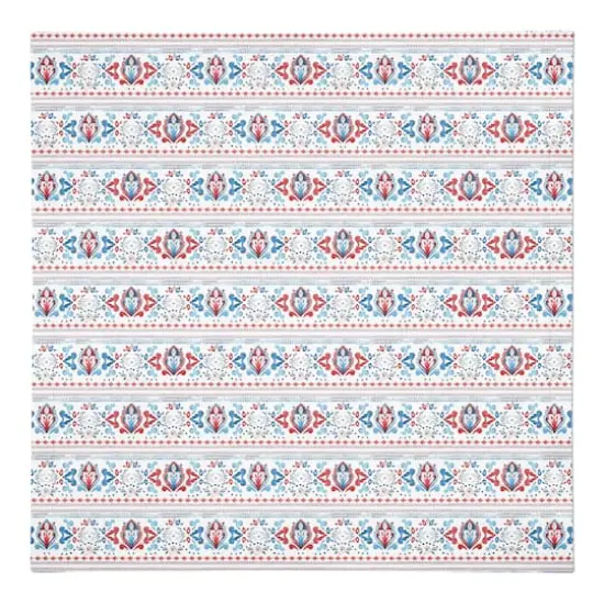 Patriotic Watercolor Paisley Pattern Cotton Twill Napkin {1}