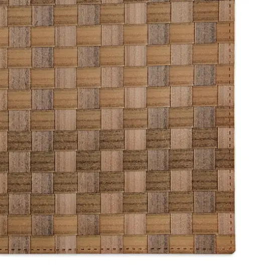 DII&reg; Reversible Basket Weave Woven Placemats, 4ct. Leather Brown {5}