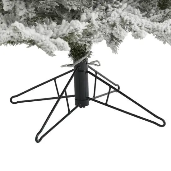 6.5ft. Pre-Lit Flocked Grand Northern Rocky Fir Artificial Christmas Tree, Warm Micro LED Lights {7}