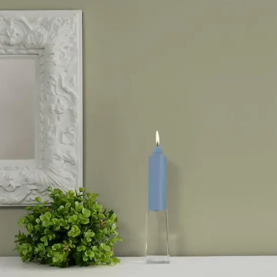 Root Candles 5" Unscented Smooth Collenette Taper Candles, 8ct. Williamsburg Blue {5}