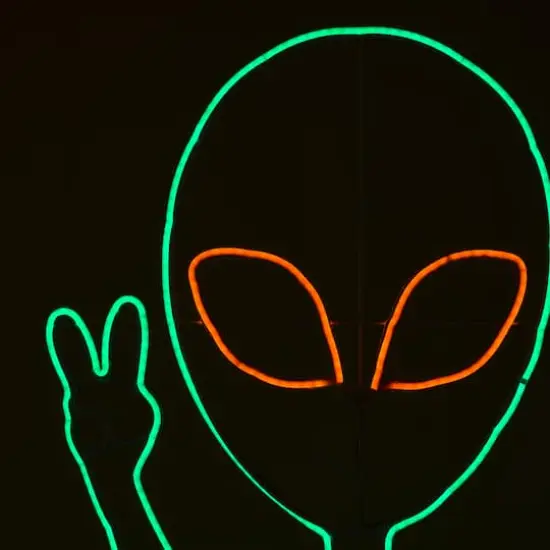 40" Halloween Neon Style Alien Decoration {3}