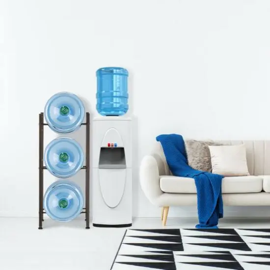 NEX&trade; 3-Tier 5-Gallon Water Bottle Storage Rack Brown {8}