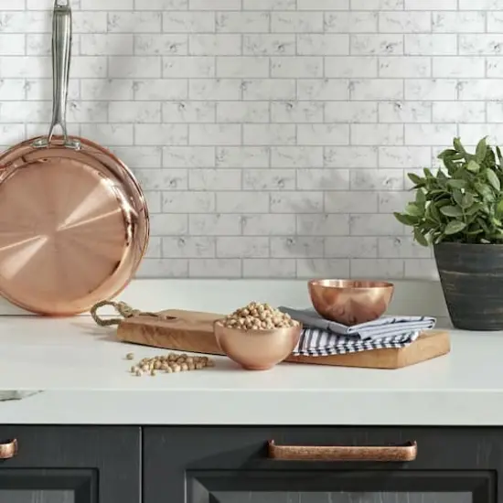 RoomMates Carrara Marble Subway Peel & Stick Backsplash StickTiles® {3}