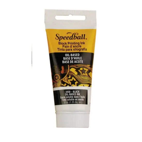 Speedball&reg; Oil-Based Block Printing Ink, 1.25oz. Black {1}