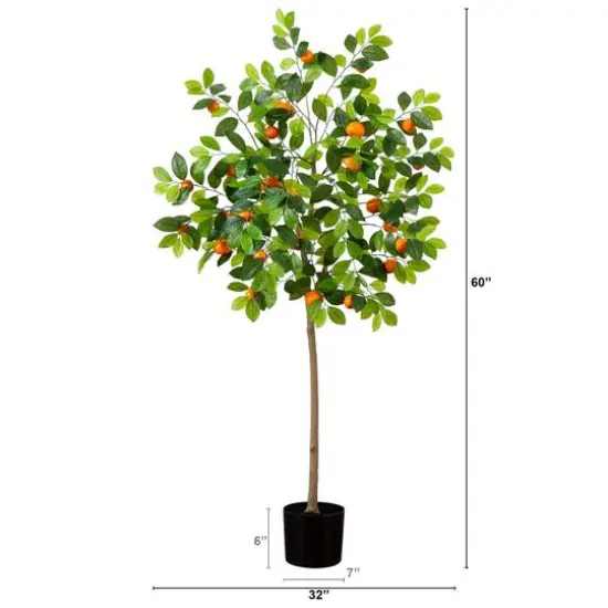 5ft. Potted Artificial Tangerine Tree {6}