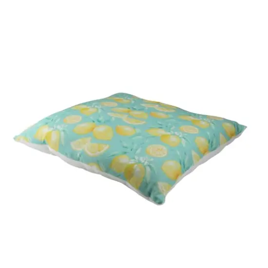 Green Tropical Lemons Throw Pillow {3}