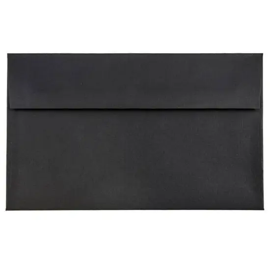 JAM Paper A9 Black Linen Premium Invitation Envelopes {1}