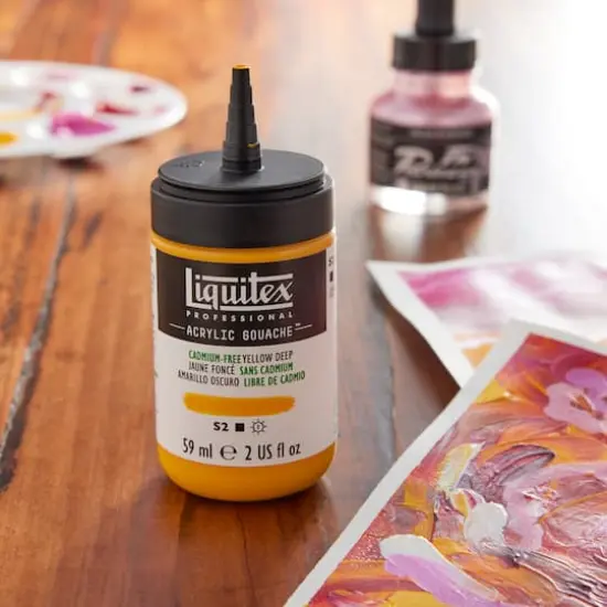 Liquitex® Professional Acrylic Gouache™ Paint, 2oz. Cadmium-Free Yellow Deep {3}