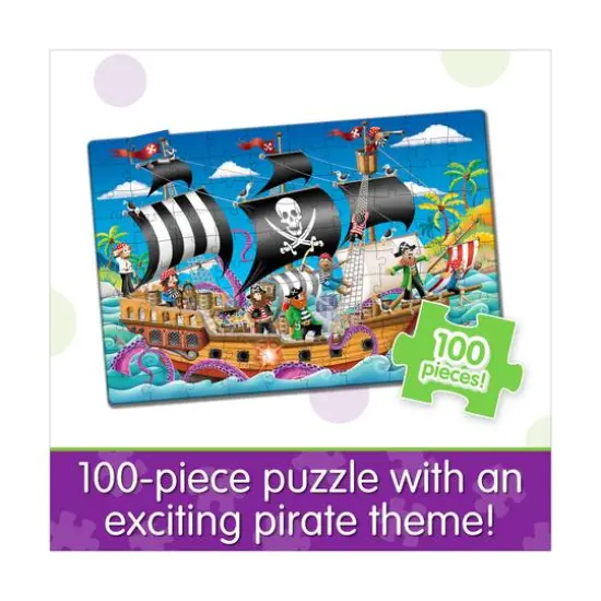 Puzzle Doubles! - Glow in the Dark Pirate Ship: 100 Pcs {5}