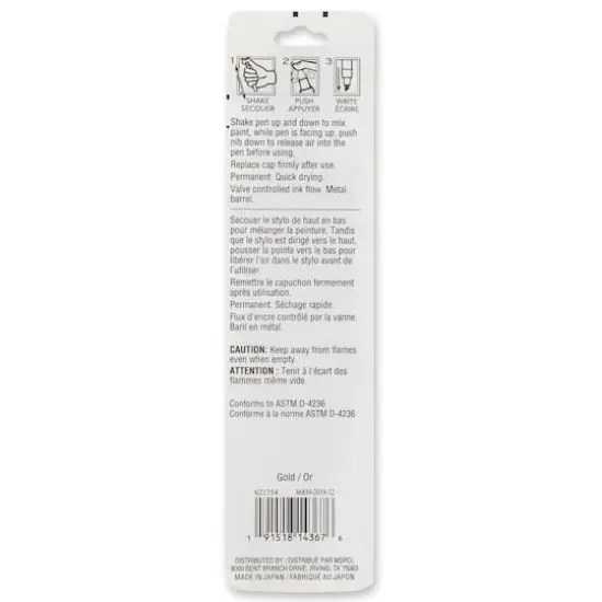 Chisel Tip Multi-Surface Premium Paint Pen by Craft Smart® Metallic Gold {4}