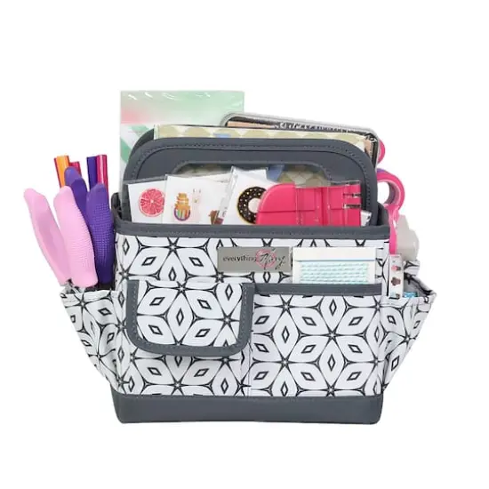 Everything Mary Geometric Gray & White Craft Caddy {5}