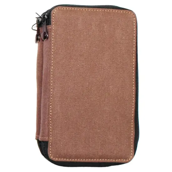 Global Art 48 Slot Canvas Pencil Case Chocolate {1}