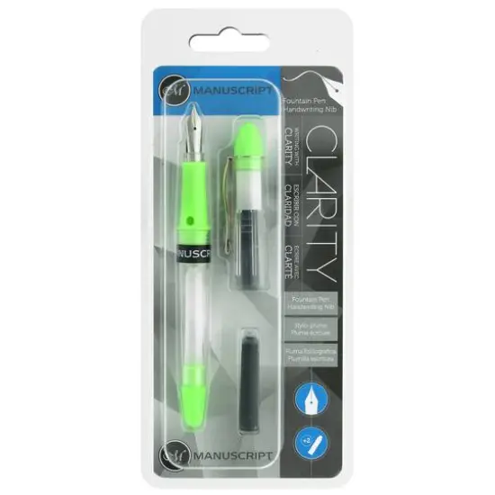 Manuscript Fountain Pen Clarity Iridium Nib Green {1}