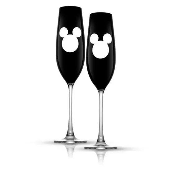 JoyJolt&reg; Disney&reg; 9oz. Luxury Mickey Mouse Crystal Stemmed Champagne Flute Glass, 2ct. {1}