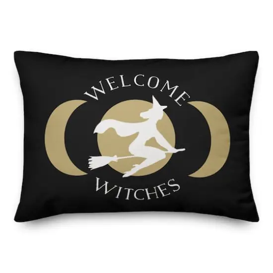 Welcome Witches Throw Pillow {1}