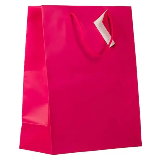 JAM Paper Large Matte Gift Bag, 3ct. Hot Pink {1}