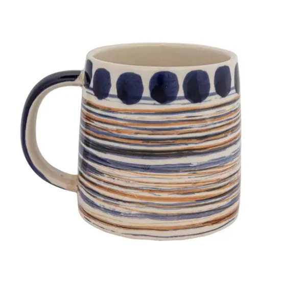Hello Honey&reg; 4.25" Geometric Print Stoneware Mug Set {12}