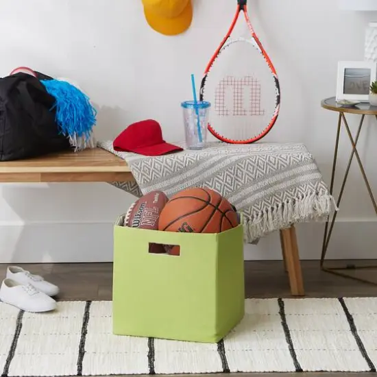 DII&reg; 13" Polyester Solid Storage Cube Avocado {7}