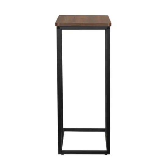 Household Essentials 25" Jamestown C-Shaped End Table Mid Century Walnut {8}